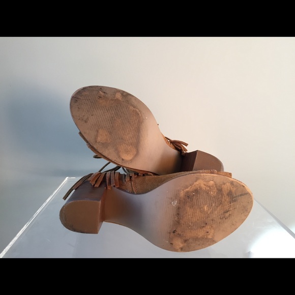 Newporte Fringe Lace-Up Booties (brown/tan) - Picture 11 of 14